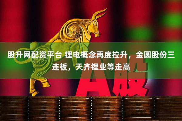 股升网配资平台 锂电概念再度拉升，金圆股份三连板，天齐锂业等走高